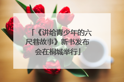《讲给青少年的六尺巷故事》新书发布会在桐城举行