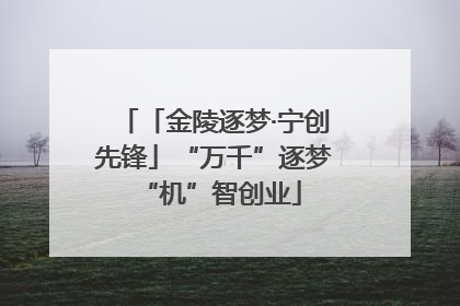 「金陵逐梦·宁创先锋」“万千”逐梦 “机”智创业