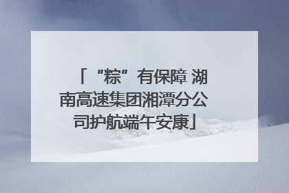 “粽”有保障 湖南高速集团湘潭分公司护航端午安康
