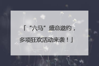 “六马”盛意邀约，多项狂欢活动来袭！