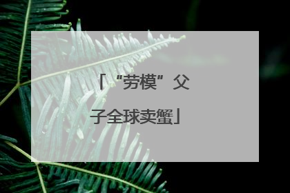 “劳模”父子全球卖蟹