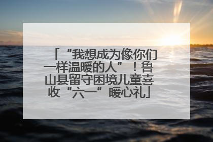 “我想成为像你们一样温暖的人”！鲁山县留守困境儿童喜收“六一”暖心礼