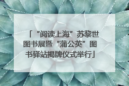 “阅读上海”苏黎世图书展暨“蒲公英”图书驿站揭牌仪式举行