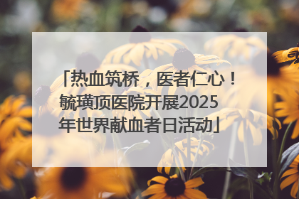 热血筑桥，医者仁心！毓璜顶医院开展2025年世界献血者日活动