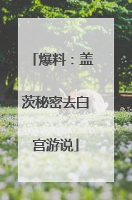爆料：盖茨秘密去白宫游说