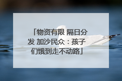 物资有限 隔日分发 加沙民众：孩子们饿到走不动路