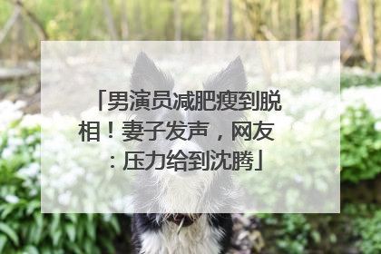 男演员减肥瘦到脱相！妻子发声，网友：压力给到沈腾
