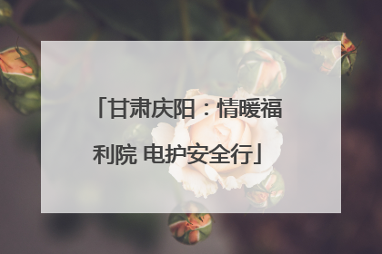 甘肃庆阳：情暖福利院 电护安全行
