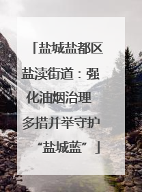 盐城盐都区盐渎街道：强化油烟治理 多措并举守护“盐城蓝”