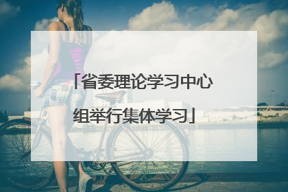 省委理论学习中心组举行集体学习