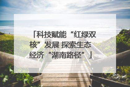 科技赋能“红绿双核”发展 探索生态经济“湖南路径”