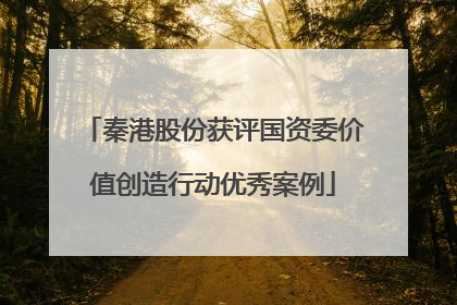 秦港股份获评国资委价值创造行动优秀案例
