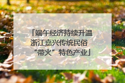 端午经济持续升温 浙江嘉兴传统民俗“带火”特色产业