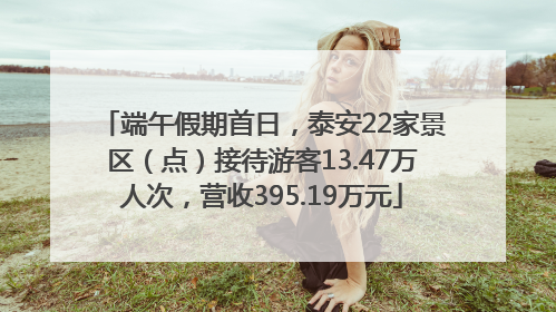 端午假期首日，泰安22家景区（点）接待游客13.47万人次，营收395.19万元