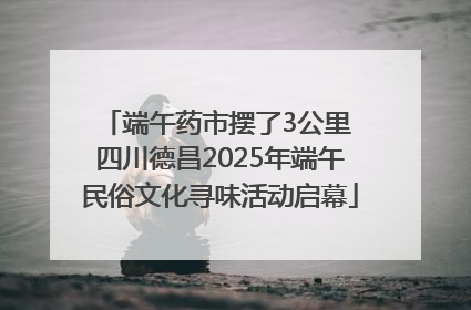 端午药市摆了3公里 四川德昌2025年端午民俗文化寻味活动启幕