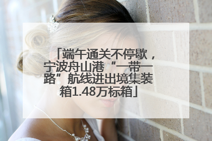 端午通关不停歇，宁波舟山港“一带一路”航线进出境集装箱1.48万标箱
