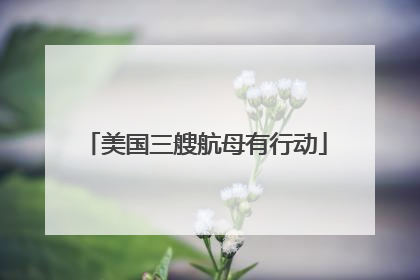 美国三艘航母有行动