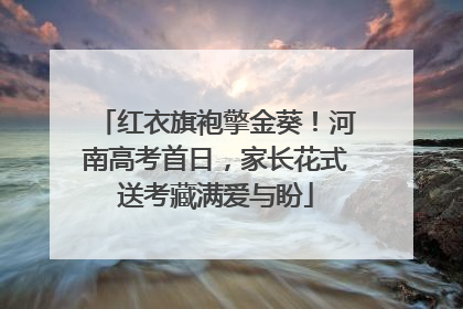 红衣旗袍擎金葵！河南高考首日，家长花式送考藏满爱与盼