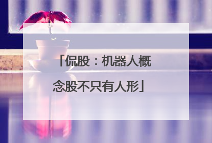 侃股：机器人概念股不只有人形