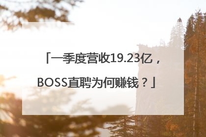 一季度营收19.23亿，BOSS直聘为何赚钱？