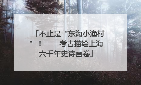 不止是“东海小渔村”！——考古描绘上海六千年史诗画卷