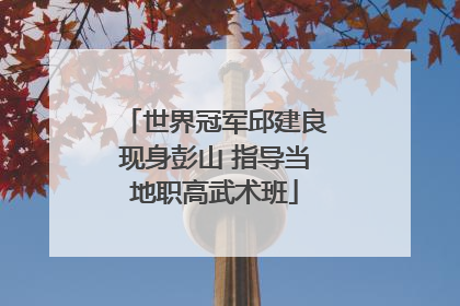 世界冠军邱建良现身彭山 指导当地职高武术班