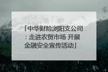 中华财险浏阳支公司：走进农贸市场 开展金融安全宣传活动