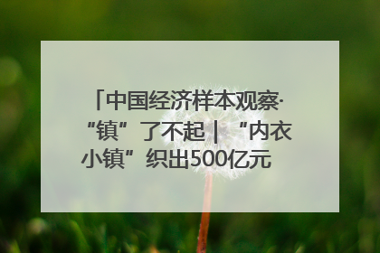 中国经济样本观察·“镇”了不起｜“内衣小镇”织出500亿元“里子产业”