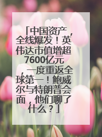 中国资产，全线爆发！英伟达市值增超7600亿元，一度重返全球第一！鲍威尔与特朗普会面，他们聊了什么？