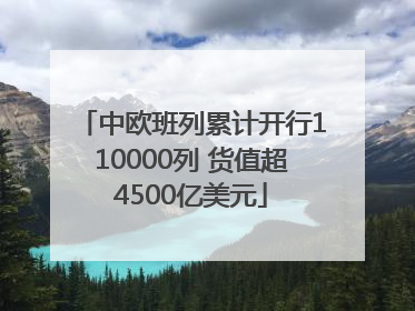 中欧班列累计开行110000列 货值超4500亿美元