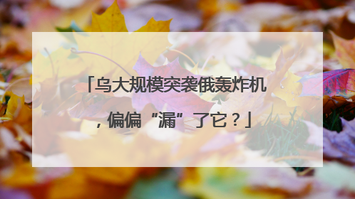 乌大规模突袭俄轰炸机，偏偏“漏”了它？