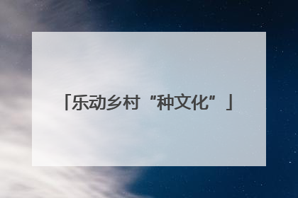 乐动乡村“种文化”