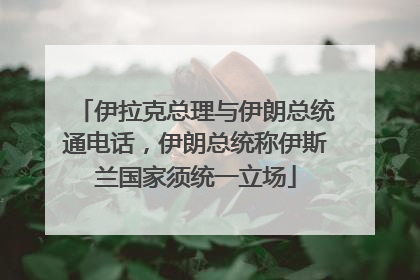 伊拉克总理与伊朗总统通电话，伊朗总统称伊斯兰国家须统一立场
