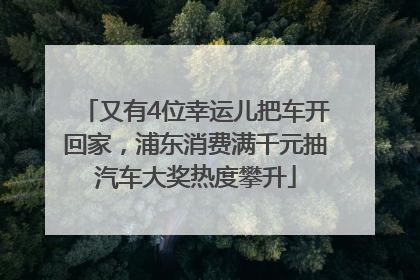 又有4位幸运儿把车开回家，浦东消费满千元抽汽车大奖热度攀升