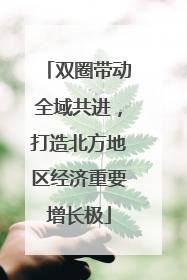 双圈带动全域共进，打造北方地区经济重要增长极