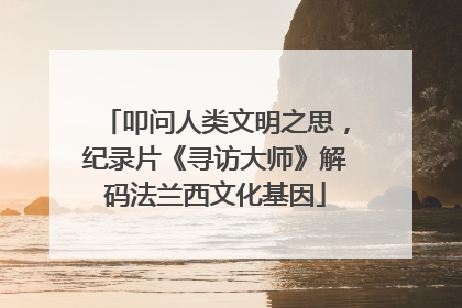 叩问人类文明之思，纪录片《寻访大师》解码法兰西文化基因