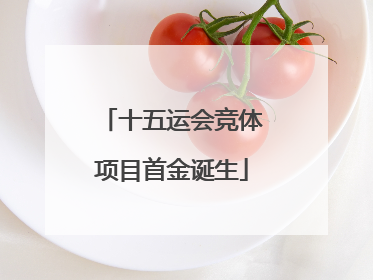 十五运会竞体项目首金诞生