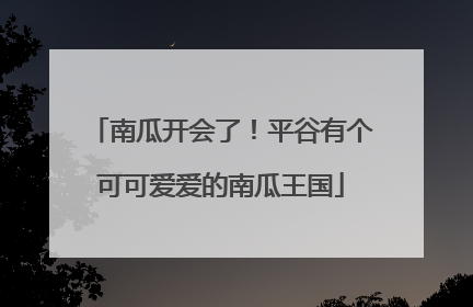 南瓜开会了！平谷有个可可爱爱的南瓜王国