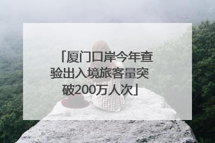 厦门口岸今年查验出入境旅客量突破200万人次
