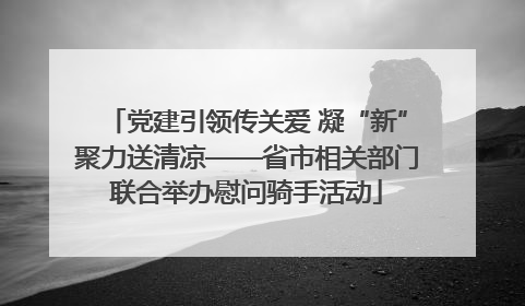 党建引领传关爱 凝“新”聚力送清凉——省市相关部门联合举办慰问骑手活动