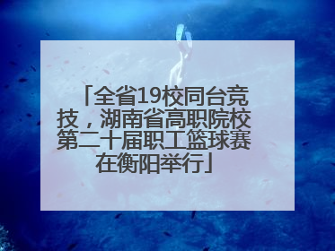 全省19校同台竞技，湖南省高职院校第二十届职工篮球赛在衡阳举行
