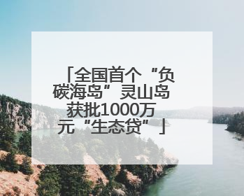 全国首个“负碳海岛”灵山岛获批1000万元“生态贷”