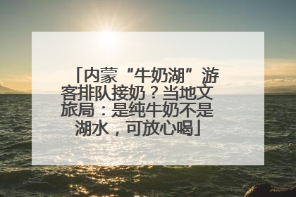 内蒙“牛奶湖”游客排队接奶？当地文旅局：是纯牛奶不是湖水，可放心喝