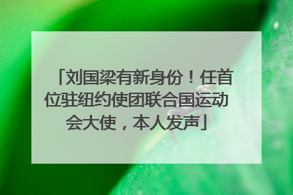 刘国梁有新身份！任首位驻纽约使团联合国运动会大使，本人发声