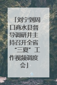 刘宁到周口商水县督导调研并主持召开全省“三夏”工作视频调度会