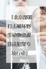 北京部署打击破坏野生动物资源违法犯罪专项行动