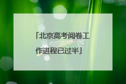 北京高考阅卷工作进程已过半