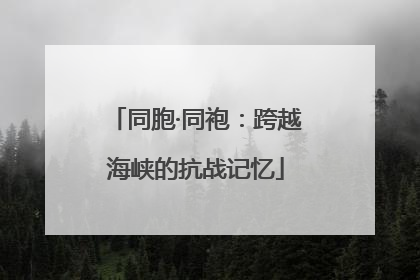 同胞·同袍：跨越海峡的抗战记忆