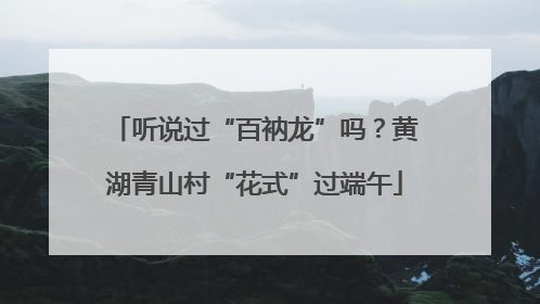 听说过“百衲龙”吗？黄湖青山村“花式”过端午