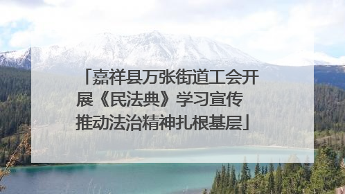 嘉祥县万张街道工会开展《民法典》学习宣传 推动法治精神扎根基层